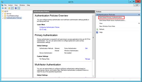 windows authentication policy settings